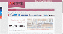 Desktop Screenshot of agappliances.com