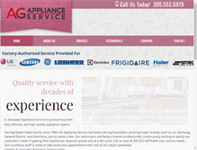 Tablet Screenshot of agappliances.com